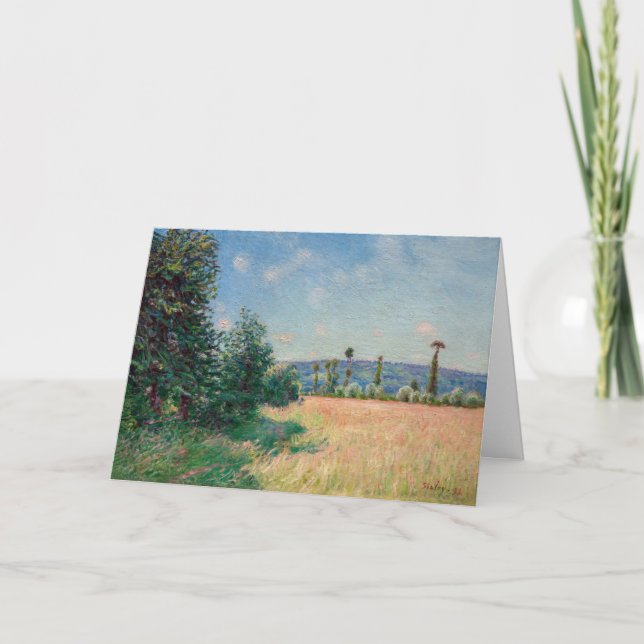 Alfred Sisley - Sahurs Meadows in Morning Sun Card (Front)