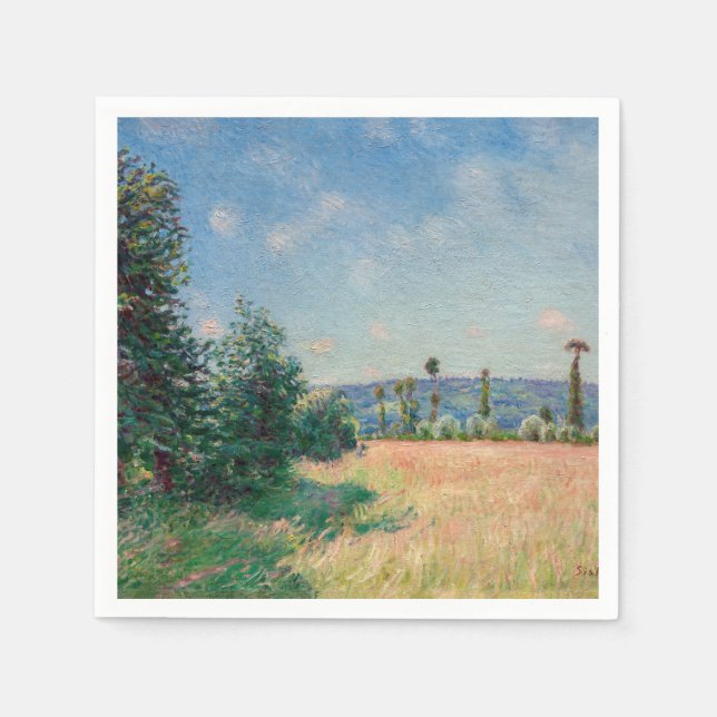 Alfred Sisley - Sahurs Meadows in Morning Sun Napkin (Front)