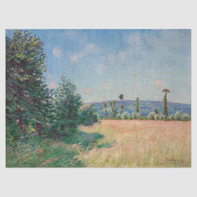 Alfred Sisley - Sahurs Meadows in Morning Sun Tissue Paper (Front)
