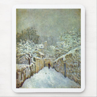 Alfred Sisley - Schnee in Louveciennes 1874 Oil Mouse Mat