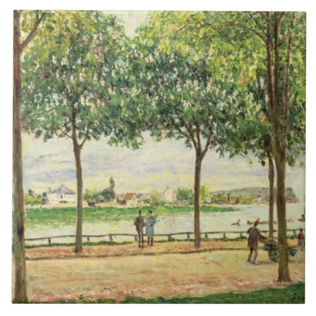Alfred Sisley | Street of Spanish Chestnut Trees Tile (Front)