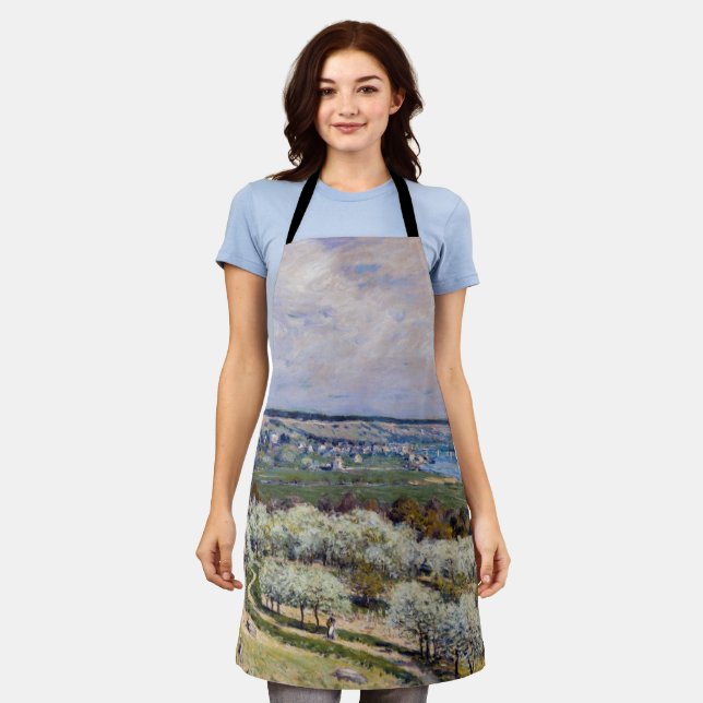Alfred Sisley - Terrace at Saint-Germain, Spring Apron (Worn)