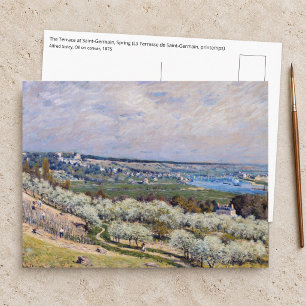 Alfred Sisley - Terrace at Saint-Germain, Spring Postcard