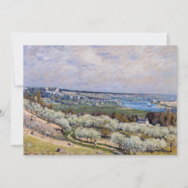 Alfred Sisley - Terrace at Saint-Germain, Spring Thank You Card (Front)