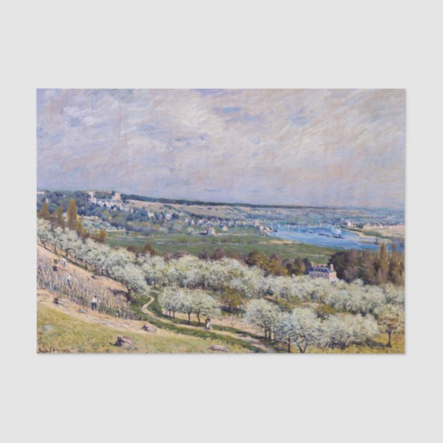 Alfred Sisley - Terrace at Saint-Germain, Spring Tissue Paper (Front)