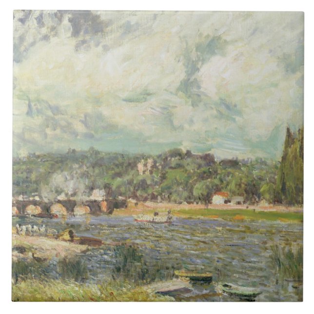 Alfred Sisley | The Bridge at Sevres Tile (Front)