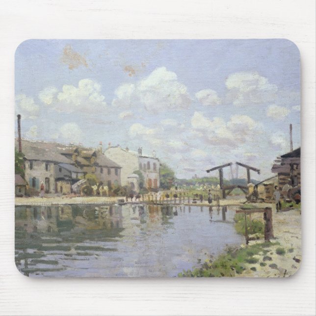 Alfred Sisley | The Canal Saint-Martin, Paris Mouse Mat (Front)