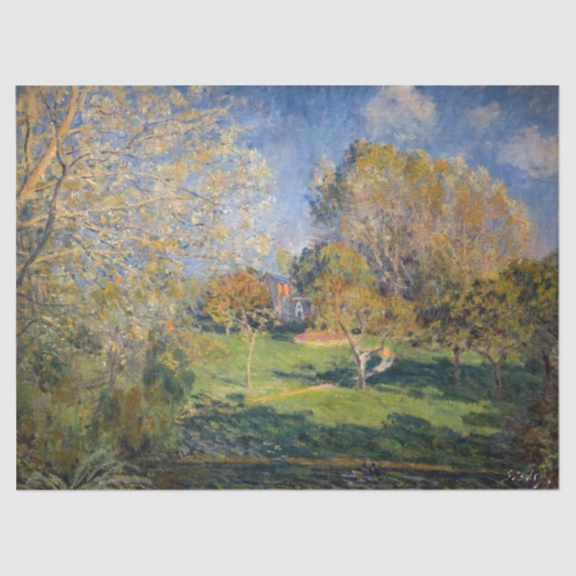 Alfred Sisley - The Garden of Hoschede, Montgeron Tissue Paper (Front)
