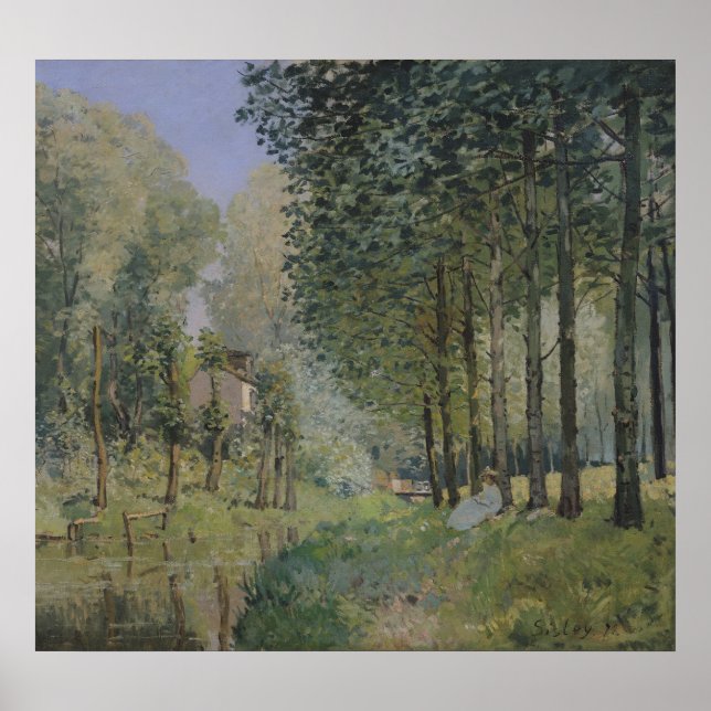 Alfred Sisley | The Rest by the Stream Poster (Front)