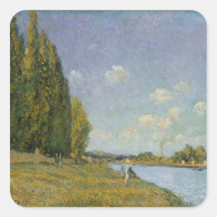 Alfred Sisley The Seine at Billancourt Square Sticker