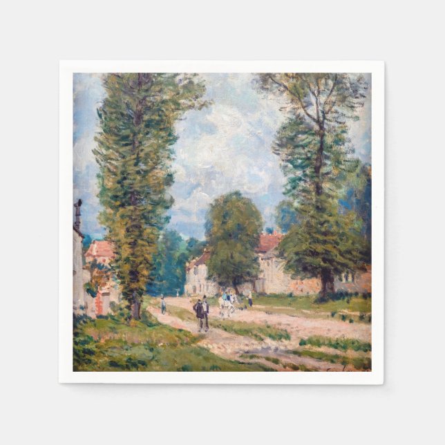Alfred Sisley - The Versailles Road Napkin (Front)