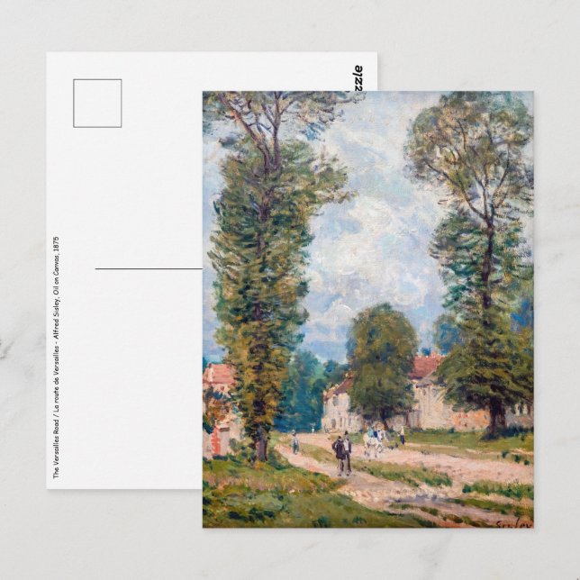 Alfred Sisley - The Versailles Road Postcard (Front/Back)