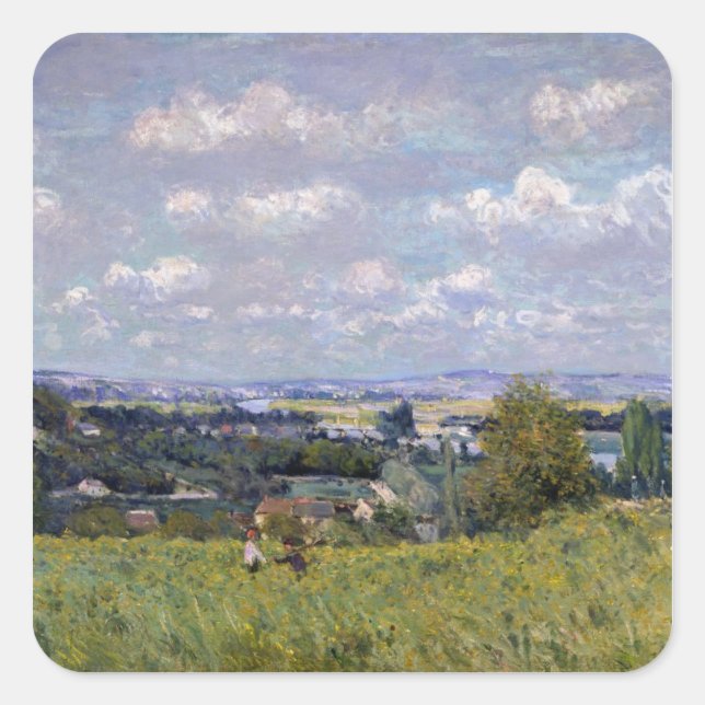 Alfred Sisley | Valley of the Seine at St-Cloud Square Sticker (Front)
