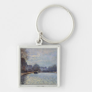 Alfred Sisley View of the Canal St-Martin, Paris Key Ring