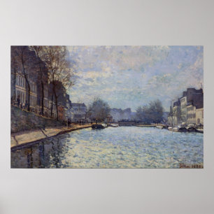 Alfred Sisley View of the Canal St-Martin, Paris Poster