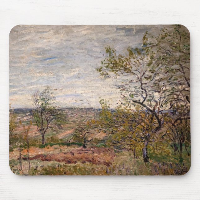 Alfred Sisley - Windy Day at Veneux Mouse Mat (Front)