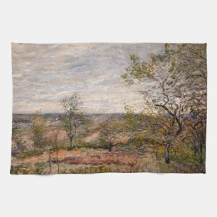 Alfred Sisley - Windy Day at Veneux Tea Towel