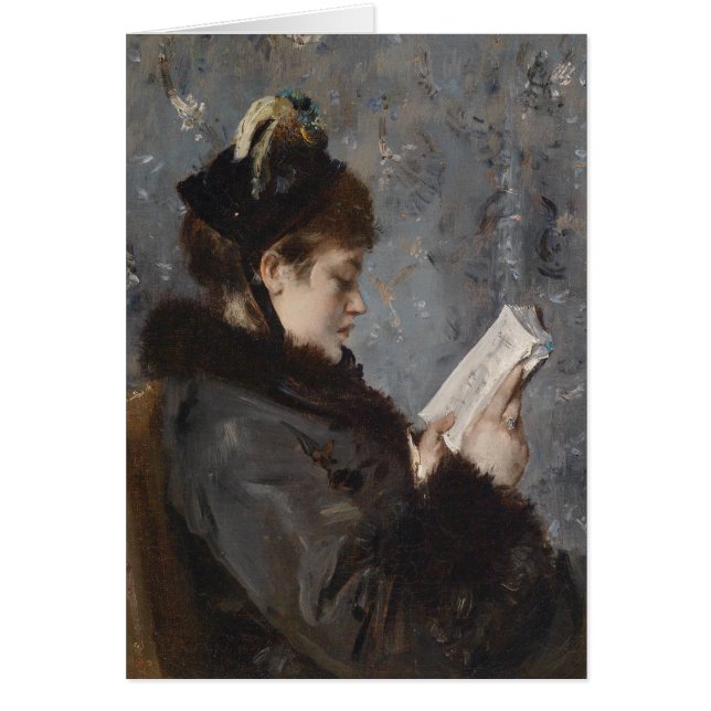 Alfred Stevens Reading young lady CC0459 Card (Front)