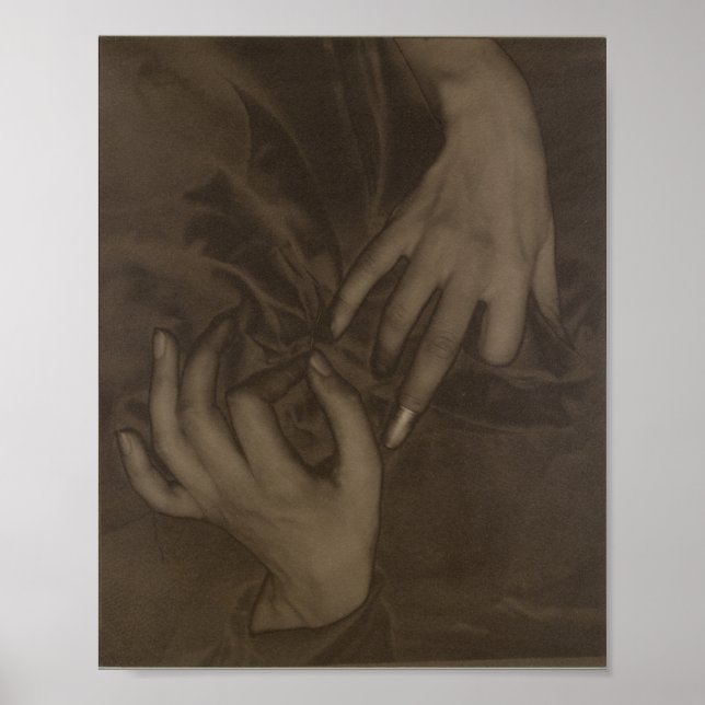 Alfred Stieglitz-Georgia O’Keeffe Hands Photo Poster (Front)