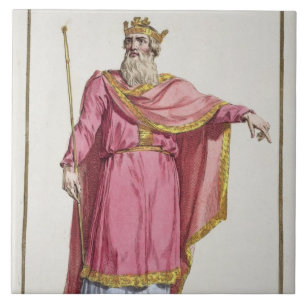 Alfred the Great (849-99) from 'Receuil des Estamp Tile