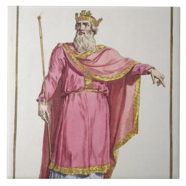 Alfred the Great (849-99) from 'Receuil des Estamp Tile (Front)