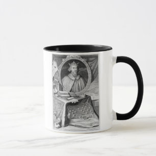 Alfred the Great (849-99) King of Wessex, engraved Mug