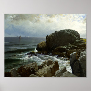 Alfred Thompson Bricher - Castle Rock, Marblehead Poster