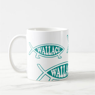 Alfred Wallace Evolution Fish Coffee Mug