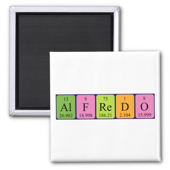 Alfredo periodic table name magnet (Front)