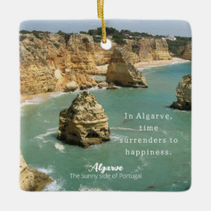 Algarve beach family vacation in Portugal Ceramic Ornament