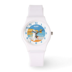 Algarve beach girl travel vintage style watch