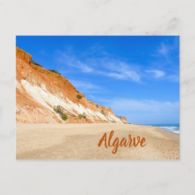 Algarve Beach Praia da Falesia in Portugal Postcard (Front)