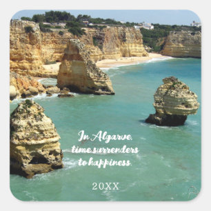 Algarve beach vacation in Portugal Square Sticker