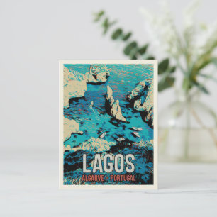 Algarve Lagos coast Portugal travel  Postcard