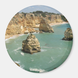 Algarve, Portugal, Benagil beach and cliffs Magnet