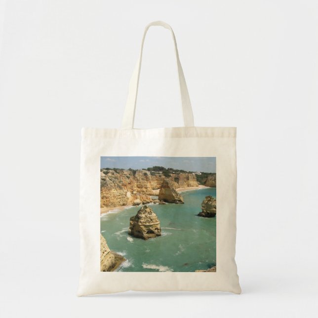 Algarve, Portugal, Benagil beach and cliffs Tote Bag (Front)