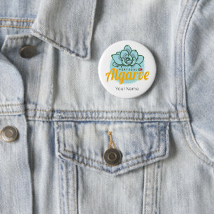 Algarve Portugal Flower Succulent Vintage Souvenir 6 Cm Round Badge
