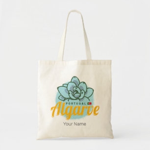 Algarve Portugal Flower Succulent Vintage Souvenir Tote Bag