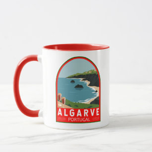Algarve Portugal Retro Travel Art Vintage Mug