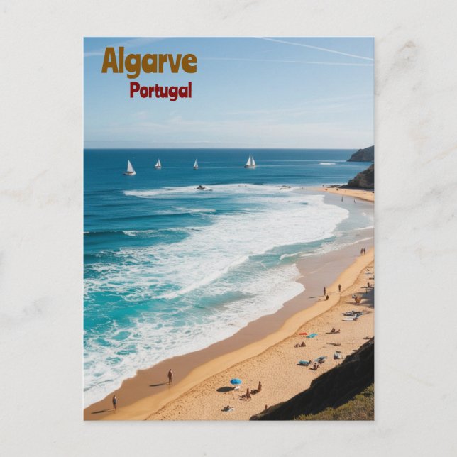 Algarve Portugal Scenic Postcard – Coastal Travel  (Front)