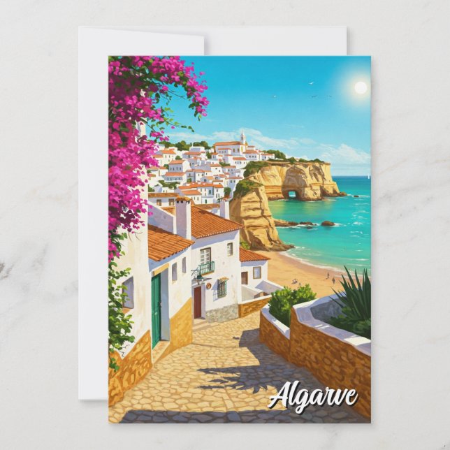 Algarve Portugal Travel Holiday Card (Front)