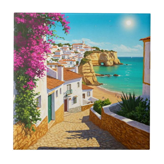 Algarve Portugal Travel Tile (Front)