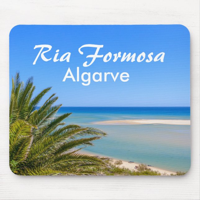 Algarve Ria Formosa Beach and Sea in Portugal Mouse Mat (Front)