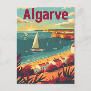 Algarve Vintage travel Postcard