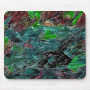 Algas ou corais do mar com efeito onda mouse mat