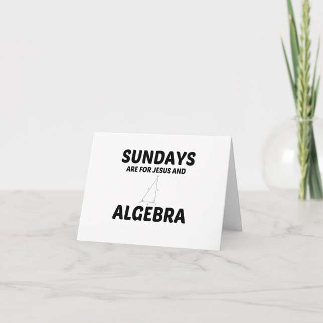ALGEBRA AND JESUS SUNDAY THANK YOU CARD (Front)