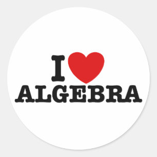 Algebra Classic Round Sticker
