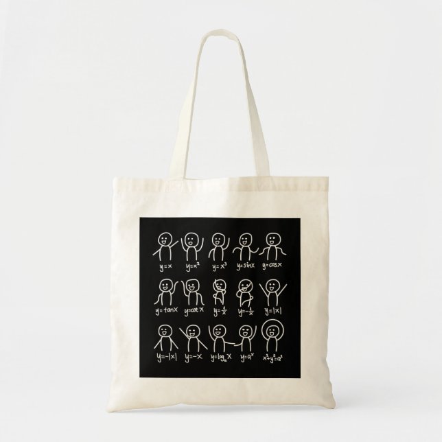 Algebra Dance Funny Graph Figures Math Equation Tote Bag (Front)
