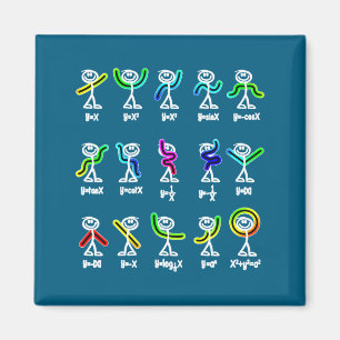 Algebra Dance Funny Graph Figures Math  Magnet