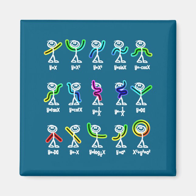 Algebra Dance Funny Graph Figures Math  Magnet (Front)